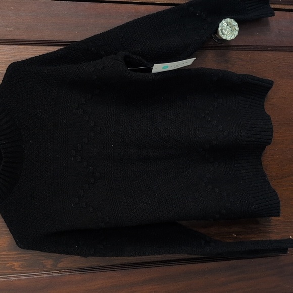 New With Tags Pink Clover Stitch Fix Gabriel Mock Neck Textured Sweater Size Med - Picture 3 of 6